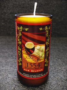 New Belgium 1554 Beer Bottle Scented Soy Candle